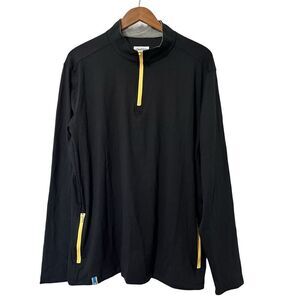 Chubbies Obsidian Momentum 1/4 Zip Pullover Shirt Size XL Black Athletic‎ Men's